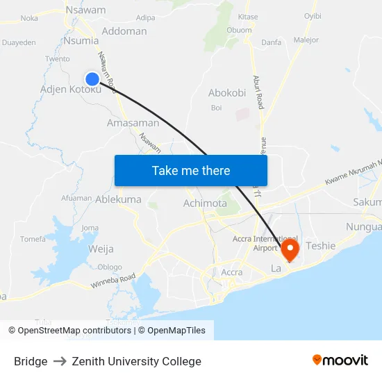Bridge to Zenith University College map
