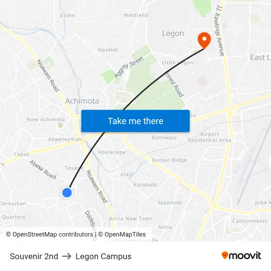 Souvenir 2nd to Legon Campus map