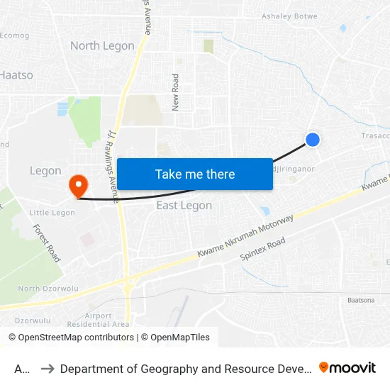 Ability to Department of Geography and Resource Development, University of Ghana map