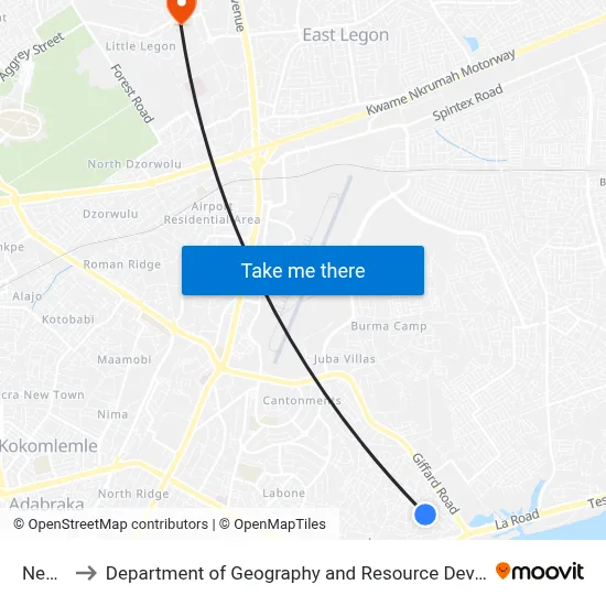 New Life to Department of Geography and Resource Development, University of Ghana map