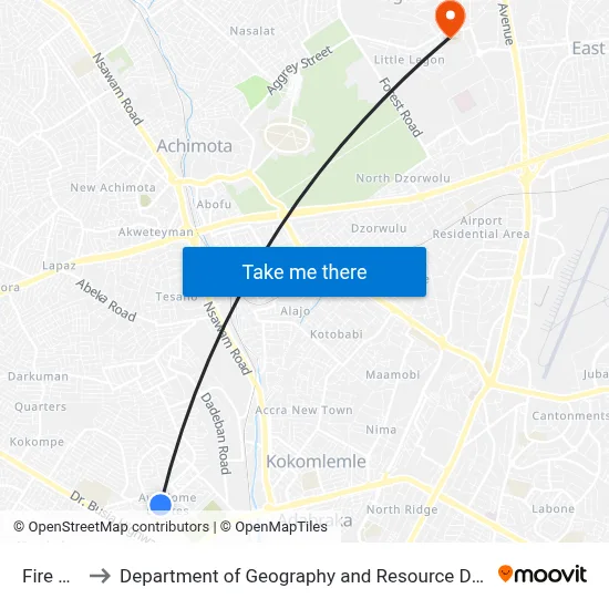Fire Armour to Department of Geography and Resource Development, University of Ghana map