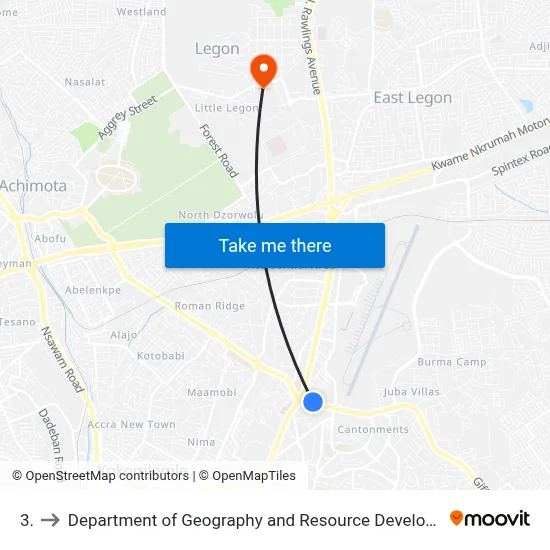 37 to Department of Geography and Resource Development, University of Ghana map