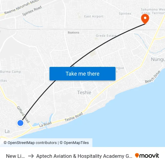 New Life to Aptech Aviation & Hospitality Academy Gh. map