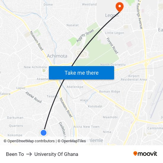 Been To to University Of Ghana map