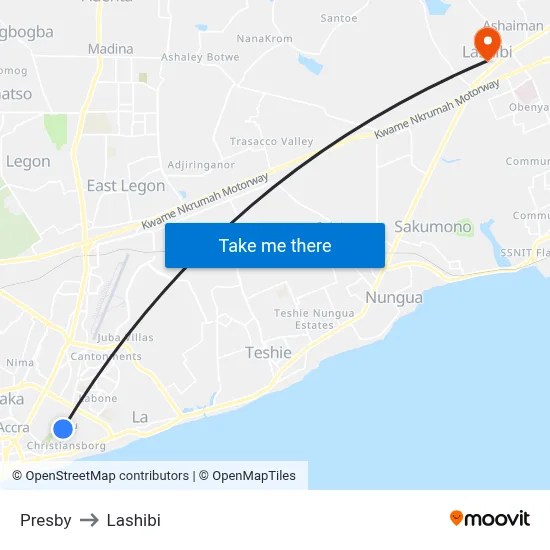 Presby to Lashibi map