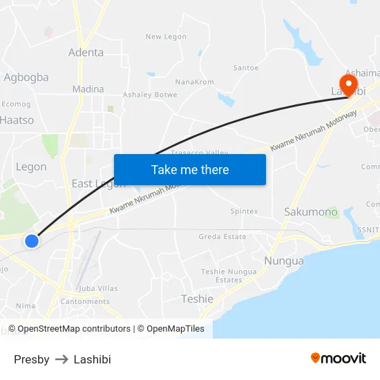 Presby to Lashibi map