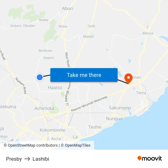 Presby to Lashibi map