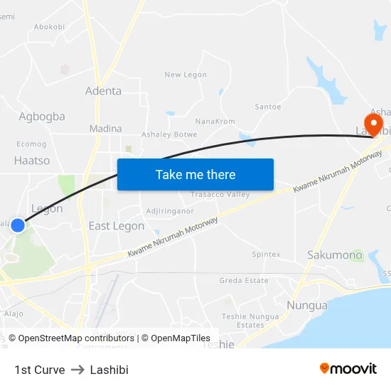 1st Curve to Lashibi map