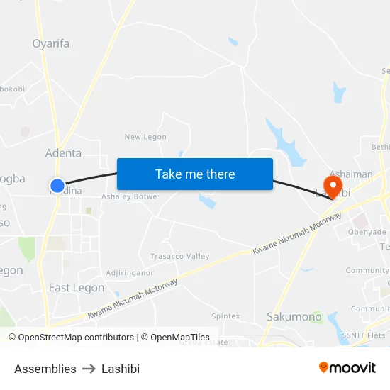 Assemblies to Lashibi map