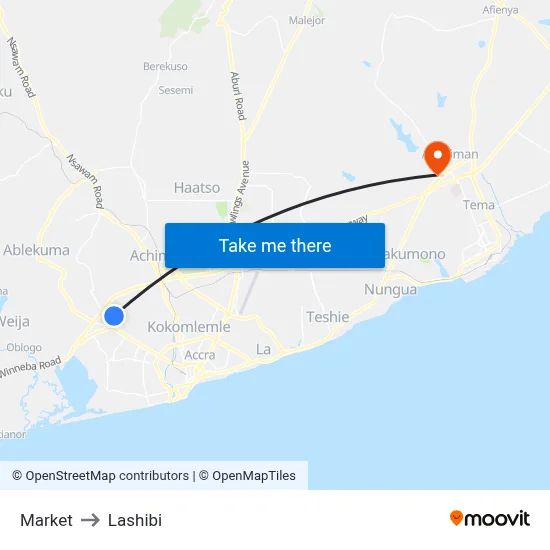 Market to Lashibi map