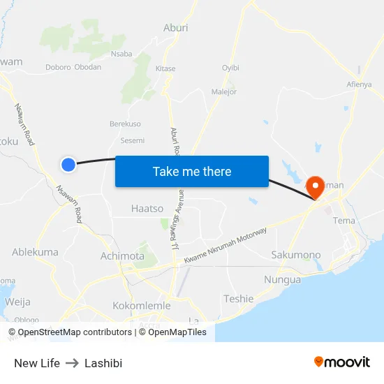 New Life to Lashibi map