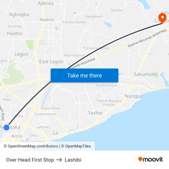 Over Head First Stop to Lashibi map