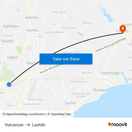 Vulcanizer to Lashibi map