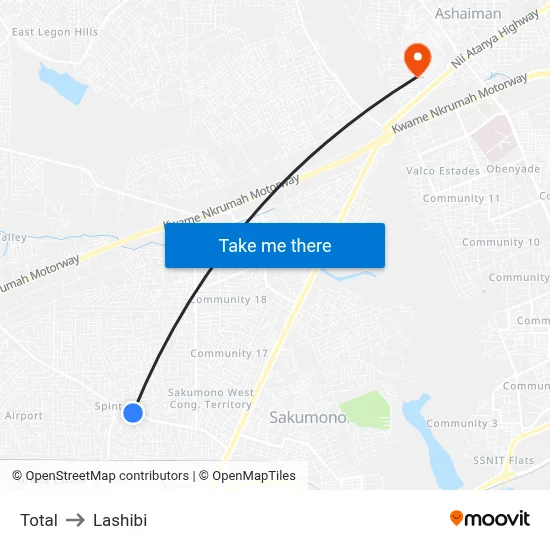 Total to Lashibi map