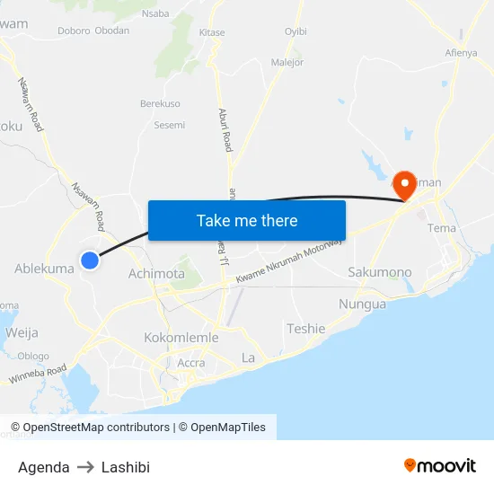 Agenda to Lashibi map