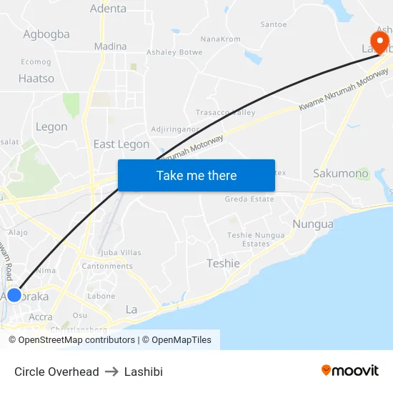 Circle Overhead to Lashibi map