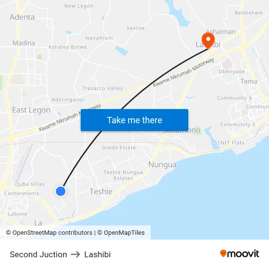 Second Juction to Lashibi map