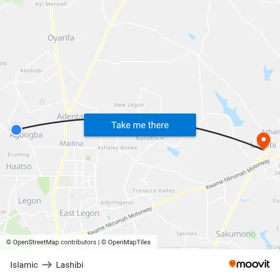 Islamic to Lashibi map