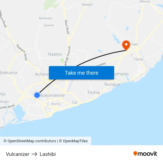 Vulcanizer to Lashibi map