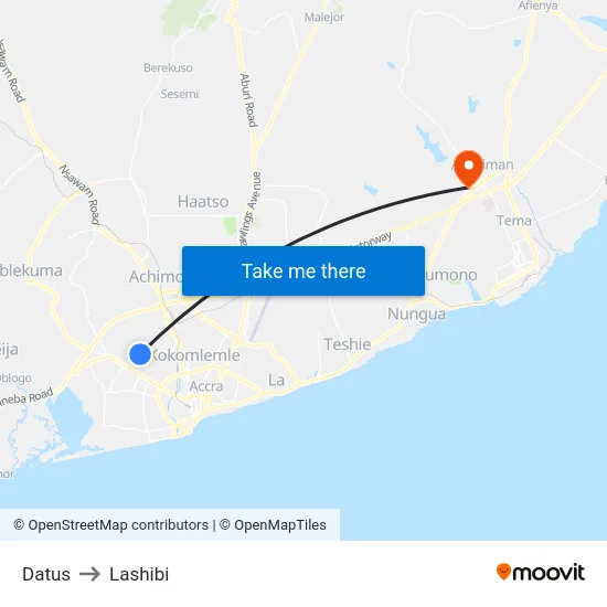 Datus to Lashibi map