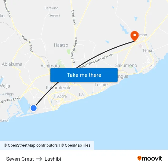 Seven Great to Lashibi map