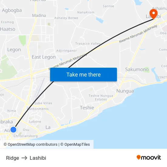 Ridge to Lashibi map