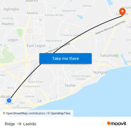 Ridge to Lashibi map