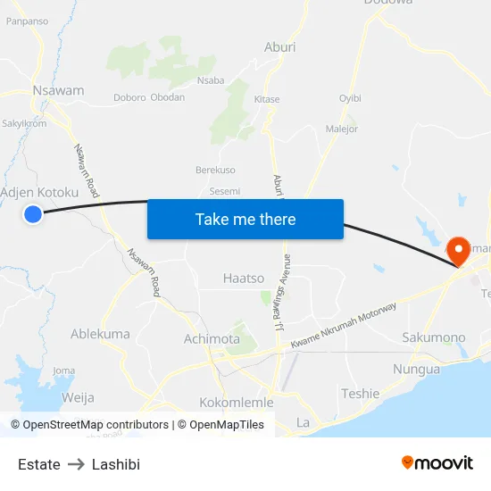 Estate to Lashibi map