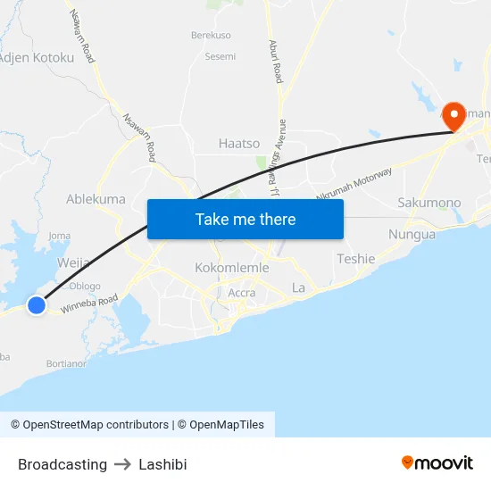 Broadcasting to Lashibi map