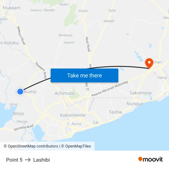 Point 5 to Lashibi map