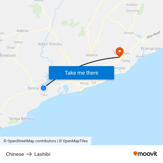 Chinese to Lashibi map