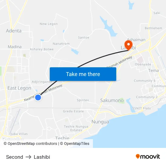 Second to Lashibi map
