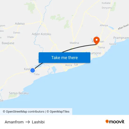 Amanfrom to Lashibi map