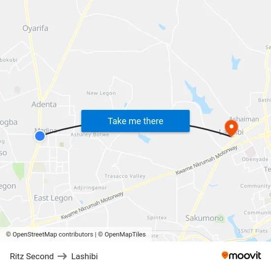 Ritz Second to Lashibi map