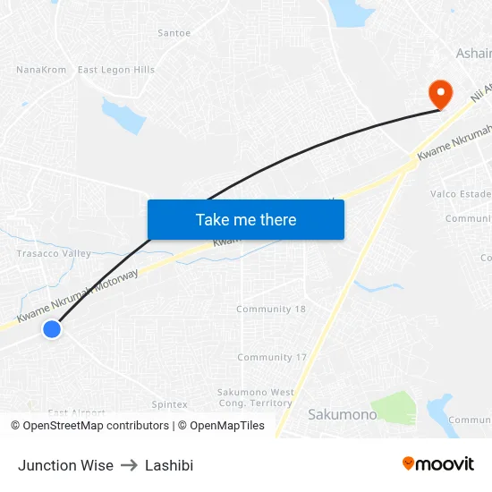 Junction Wise to Lashibi map