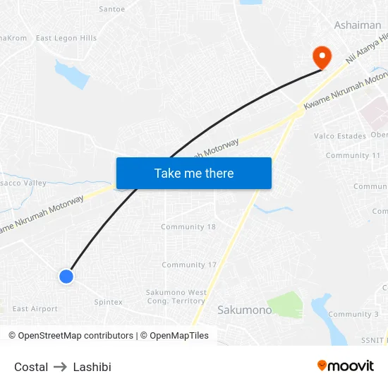 Costal to Lashibi map