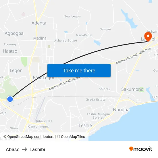 Abase to Lashibi map