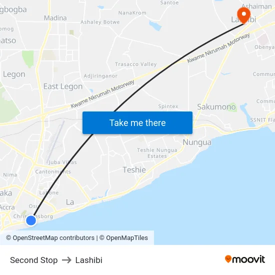 Second Stop to Lashibi map