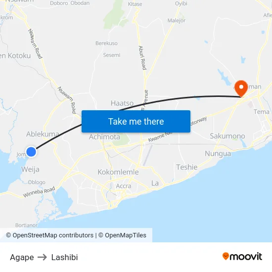 Agape to Lashibi map