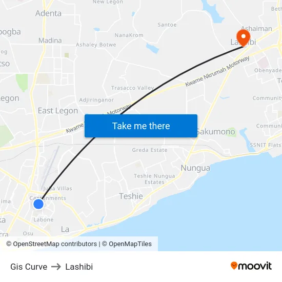 Gis Curve to Lashibi map