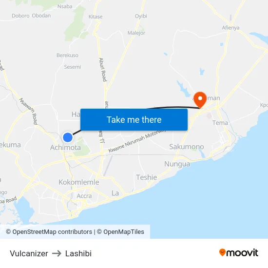 Vulcanizer to Lashibi map