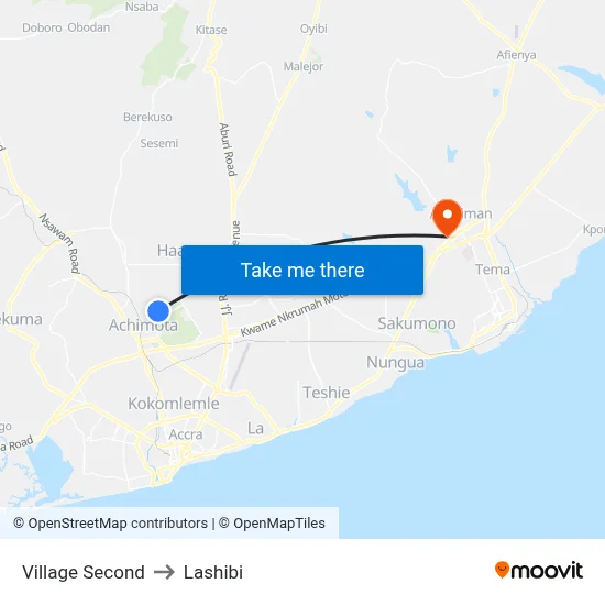 Village Second to Lashibi map