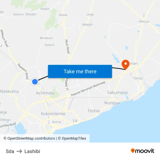 Sda to Lashibi map