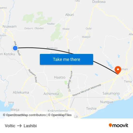 Voltic to Lashibi map