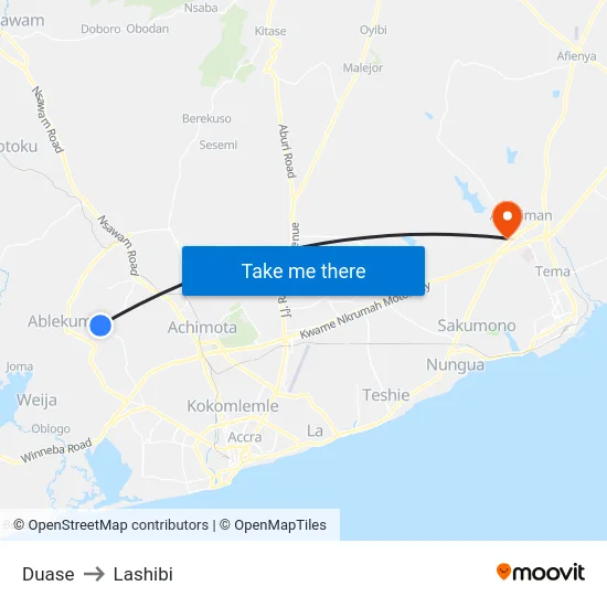 Duase to Lashibi map