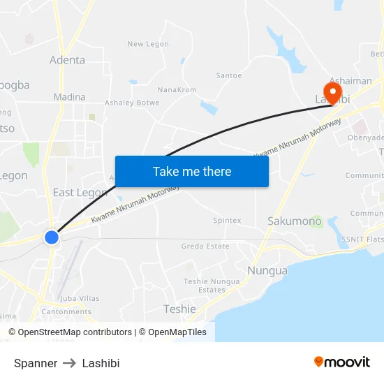 Spanner to Lashibi map