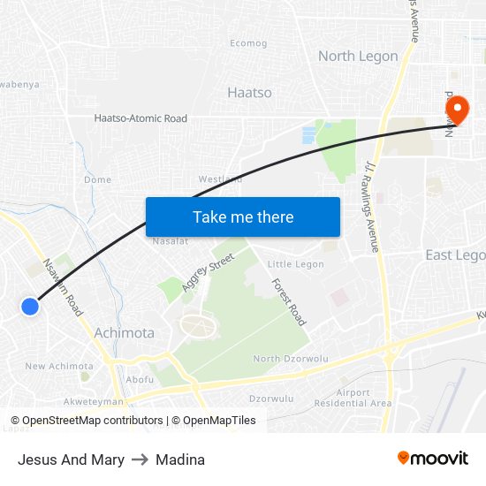 Jesus And Mary to Madina map