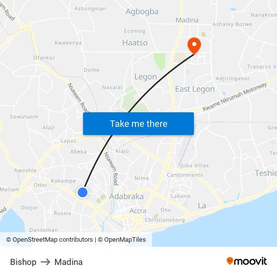Bishop to Madina map