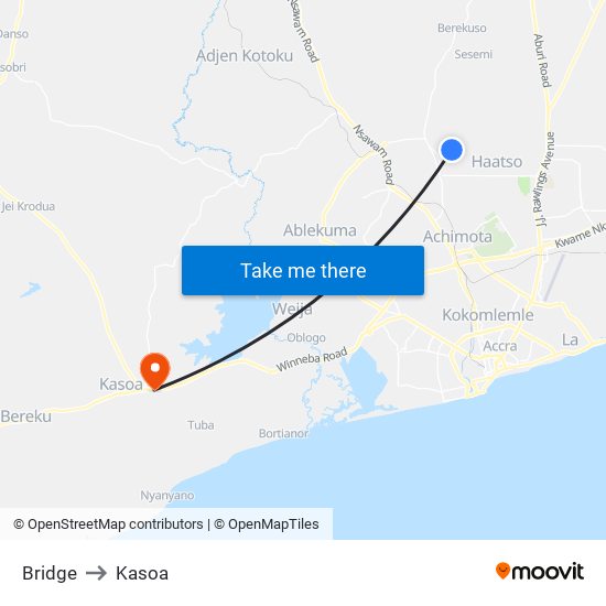 Bridge to Kasoa map