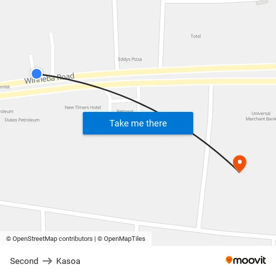 Second to Kasoa map